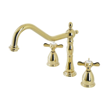 KB1792BEXLS Widespread Kitchen Faucet, Polished Brass